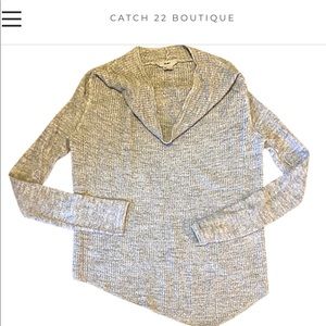 Helmut Lang Grey Sheer Sweater sz P (S)